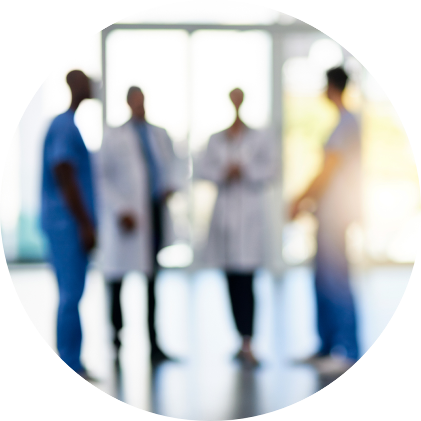Blurred image of a medical team